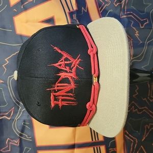 Redland Findlay Hats Snapback Digger Metal Font Red Black Tan Crown